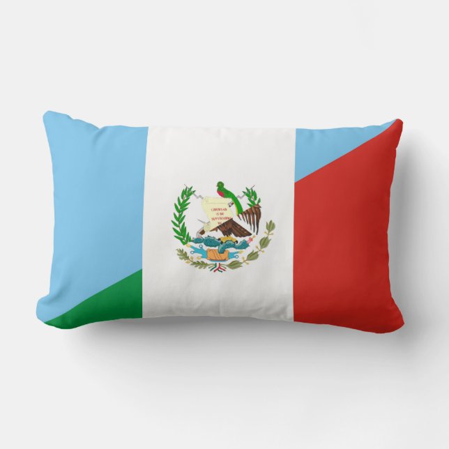 Almofada Lombar símbolo da bandeira de guatemala México meio (Frente)
