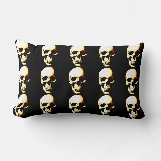 Almofada Lombar Skull Heavy Metal Fantasy Art (Frente)