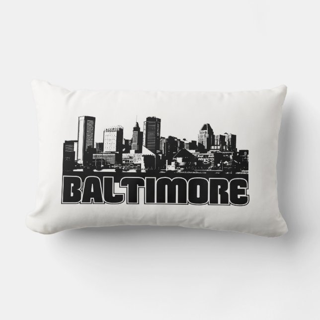 Almofada Lombar Skyline de Baltimore (Frente)