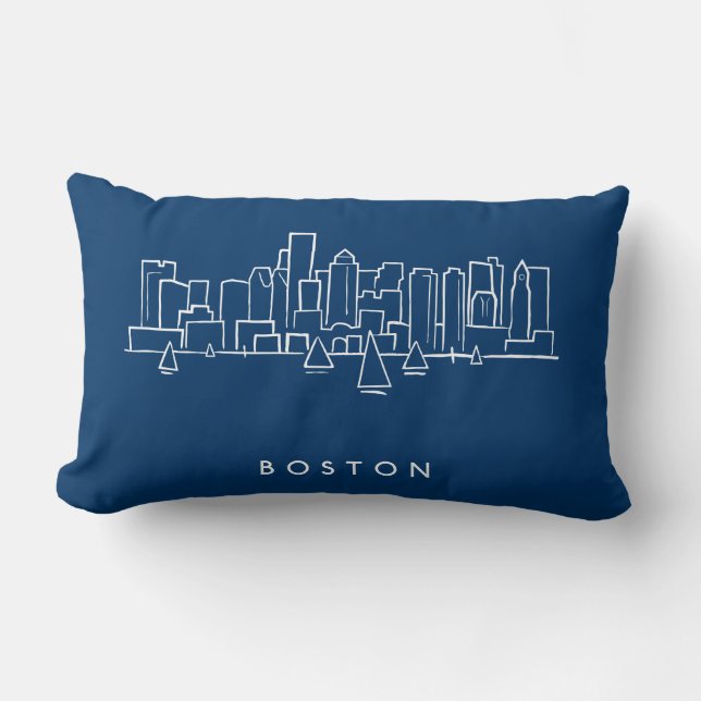 Almofada Lombar Skyline de Boston (Frente)