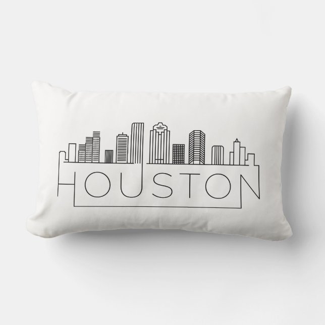 Almofada Lombar Skyline de Houston (Frente)