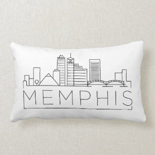 Almofada Lombar Skyline de Memphis, Tennessee