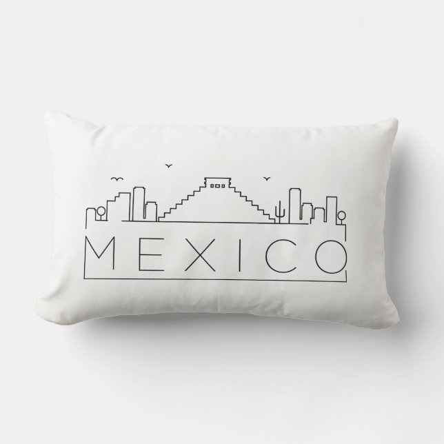 Almofada Lombar Skyline de México (Frente)