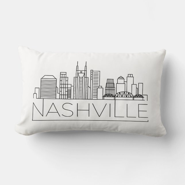Almofada Lombar Skyline de Nashville (Frente)