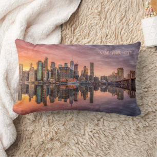 Almofada Lombar Skyline de Nova Iorque de Texto Personalizado