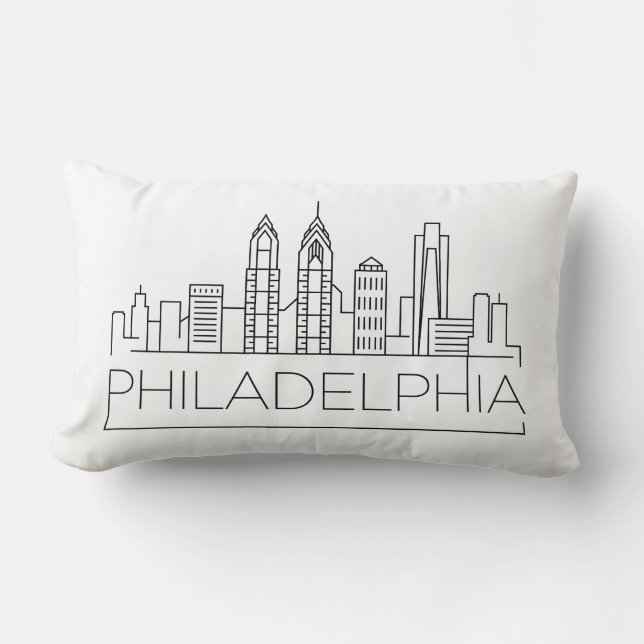 Almofada Lombar Skyline de Philadelphfia (Frente)