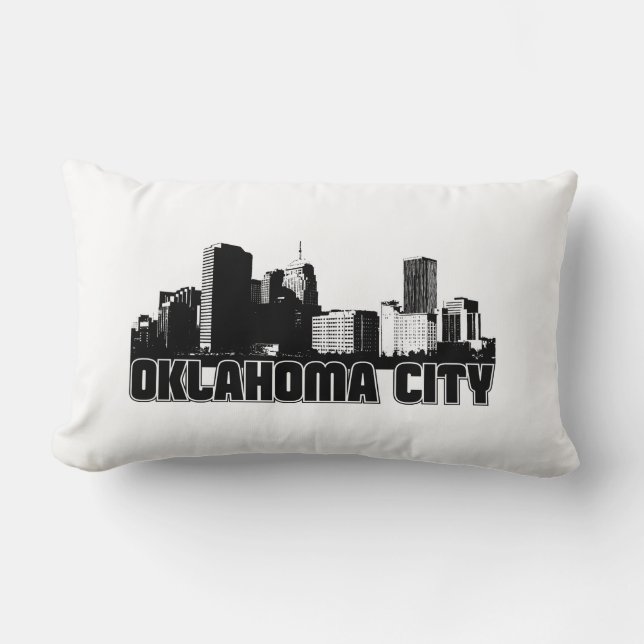 Almofada Lombar Skyline do Oklahoma City (Frente)