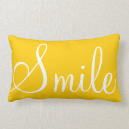 Almofada Lombar SMILE - travesseiro decorativo amarelo-sol