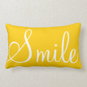 Almofada Lombar SMILE - travesseiro decorativo amarelo-sol