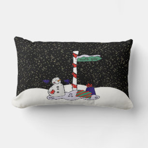 Almofada Lombar Snowman e Polo Norte -