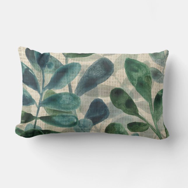 Almofada Lombar Sofisticação Verdant - Folhas Tropicais (Frente)