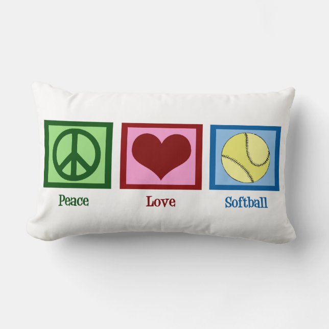 Almofada Lombar Softbol Amor Paz (Frente)