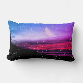 Almofada Lombar Sol sobre o mar e aves em Aberystwyth