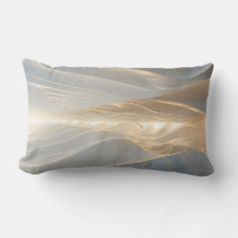 Almofada Lombar Solstice Echo – Luminous Gold Wave Abstract Throw 