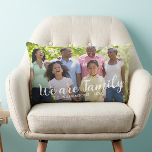 Almofada Lombar Somos Nome da Foto da Família Data