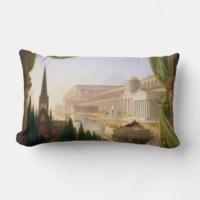 Almofada Lombar Sonho do Arquiteto (por Thomas Cole) (Frente)