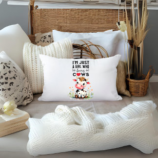 Almofada Lombar Sou apenas uma garota que ama vacas