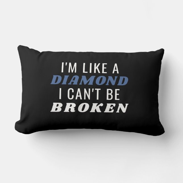 Almofada Lombar Sou como um Travesseiro lombar de diamante (Frente)
