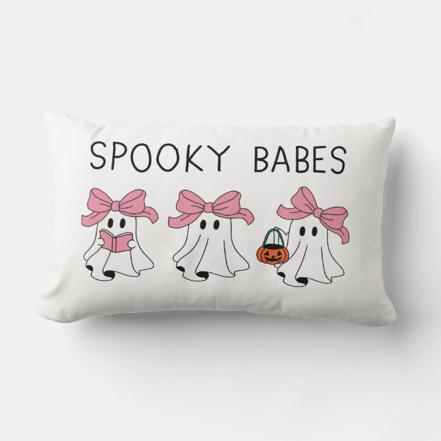 Almofada Lombar Spooky babes cute ghost (Frente)