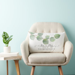 Almofada Lombar Sr. Artsy Script Green Eucalyptus