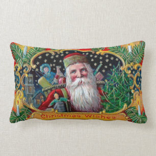 Almofada Lombar St. Nick do Victorian com estrelas Dourados e