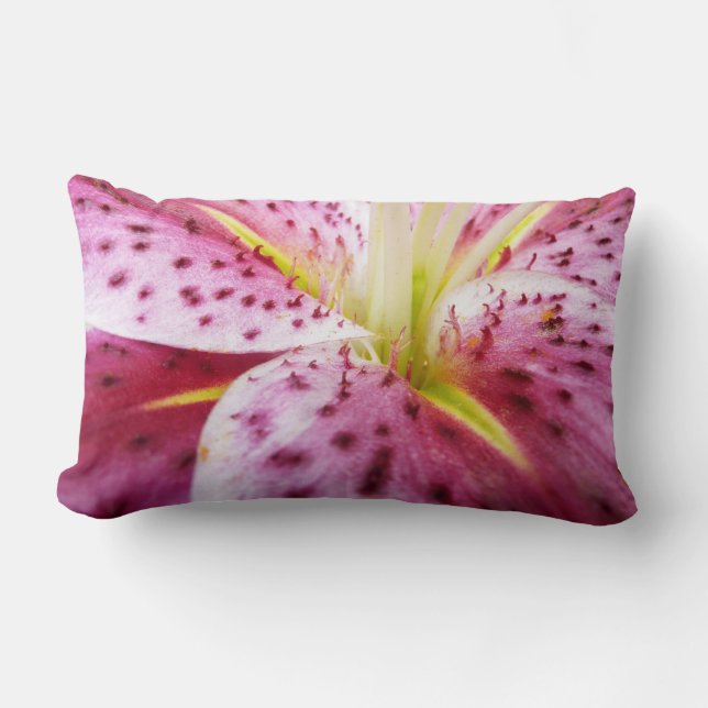 Almofada Lombar Stargazer Lily Bright Magenta Floral (Frente)