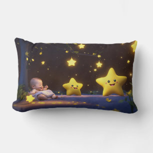 Almofada Lombar Starlit Dreams: Travesseiros Whimsical para Crianç