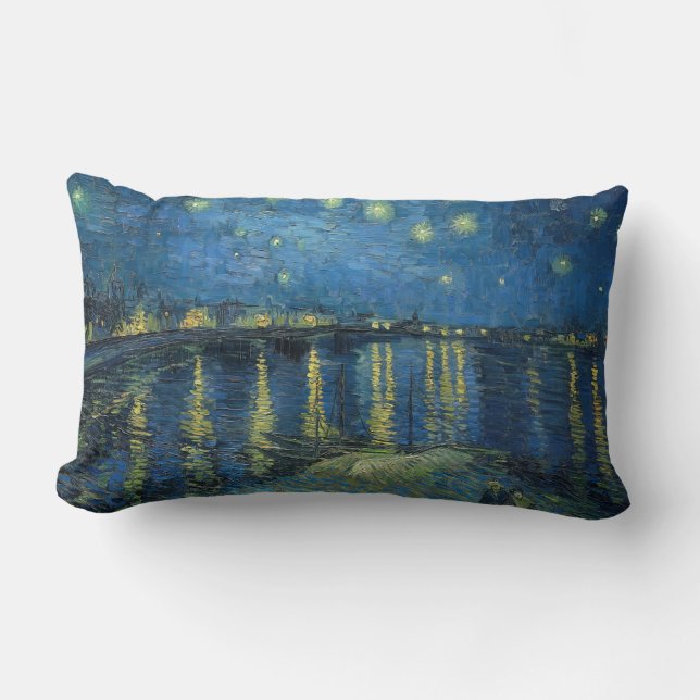 Almofada Lombar Starry Night Over the Rhone (1888) Vincent van Gog (Frente)