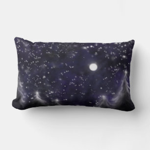 Almofada Lombar Stars noite céu brilhando luzes lua Noite Estrelad