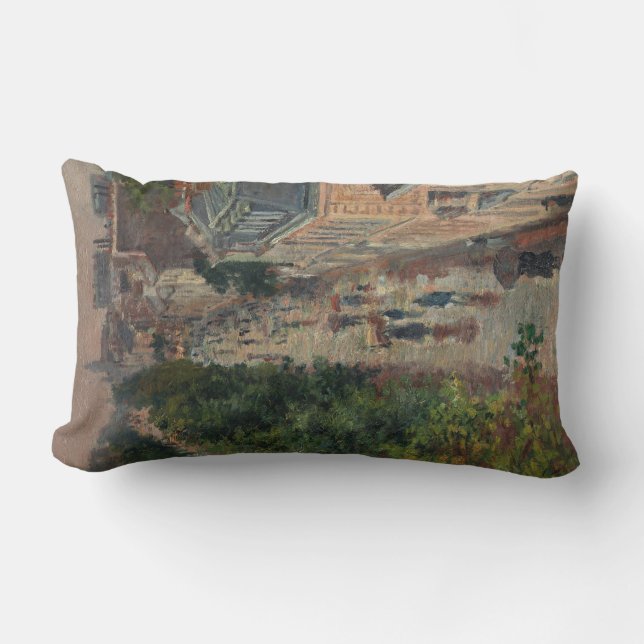 Almofada Lombar Street Scene em Paris, França (por Maximilien Luce (Frente)