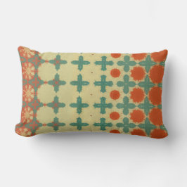 Almofada Lombar Stylish Modern Orange and Cream throw pillow