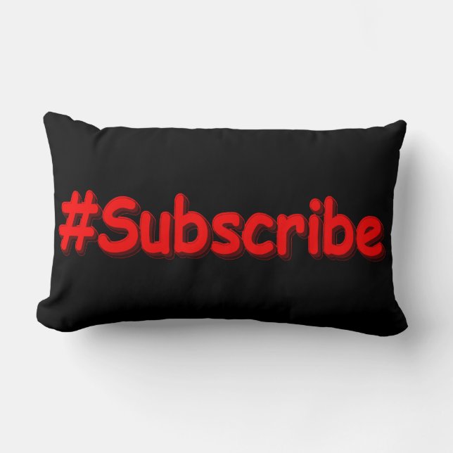 Almofada Lombar "#Subscribe" Design. Comprar Agora (Frente)