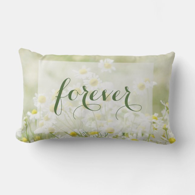 Almofada Lombar Summerfield Daisies Daisy Flower Wedding Forever (Frente)