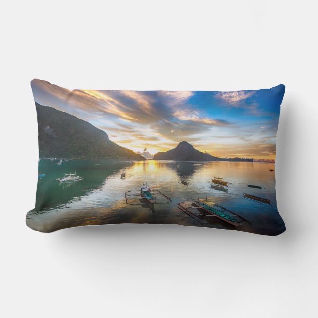 Almofada Lombar Sunset em El Nido (Frente)