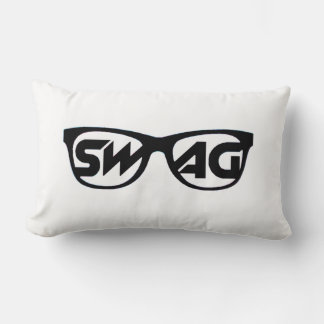 Almofada Lombar Swag 2 Travesseiro preto e branco lateral