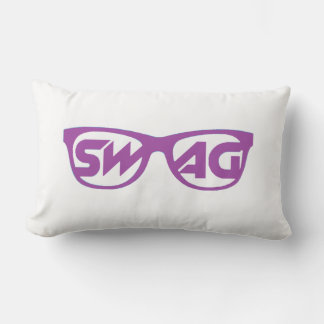 Almofada Lombar Swag 2 Travesseiro púrpura e branco lateral