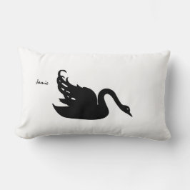 Almofada Lombar Swan preto e branco qualquer cor