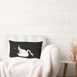 Almofada Lombar Swan preto e branco qualquer cor
