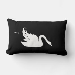 Almofada Lombar Swan preto e branco qualquer cor