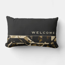 Tan Black & Beige Abstrato Geométrico | Bem-vindo