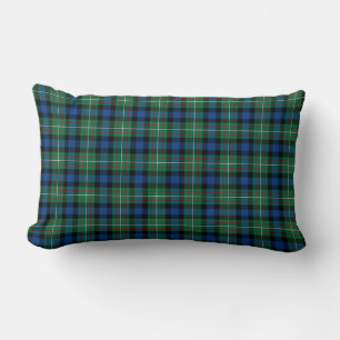 Almofada Lombar Tartan verde-claro e azul do clã de Ferguson