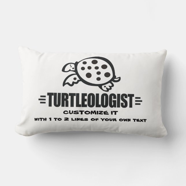 Almofada Lombar Tartaruga Personalizada Engraçada (Frente)