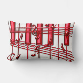 ALMOFADA LOMBAR TECLADO DE PIANO VERMELHO