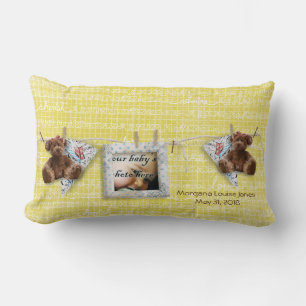 Almofada Lombar Teddy Bears Foto Quadro Yellow Baby NurserTravesse
