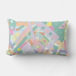 Almofada Lombar Tendência Chic de Padrão Geométrico Moderno para A