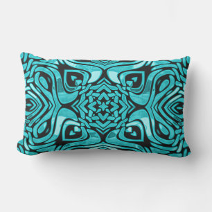 Almofada Lombar Tendência Turquoise Teal Blue Hip Orient Bali Art