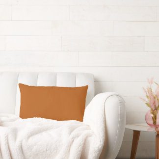 Almofada Lombar Terracota Cor Laranja Queimada Sólida