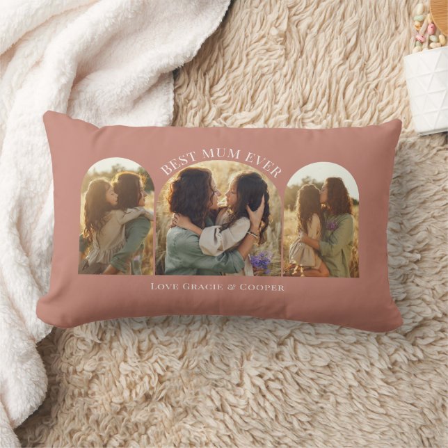 Almofada Lombar Terracotta elegante arca multifoto melhor mãe (Cobertor)