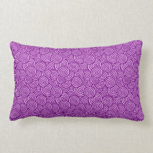 Almofada Lombar Teste padrão do redemoinho do japonês - rosa e