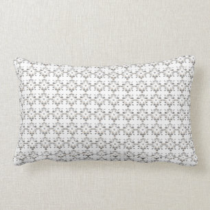 Almofada Lombar Teste padrão geométrico decorativo do cinza e o